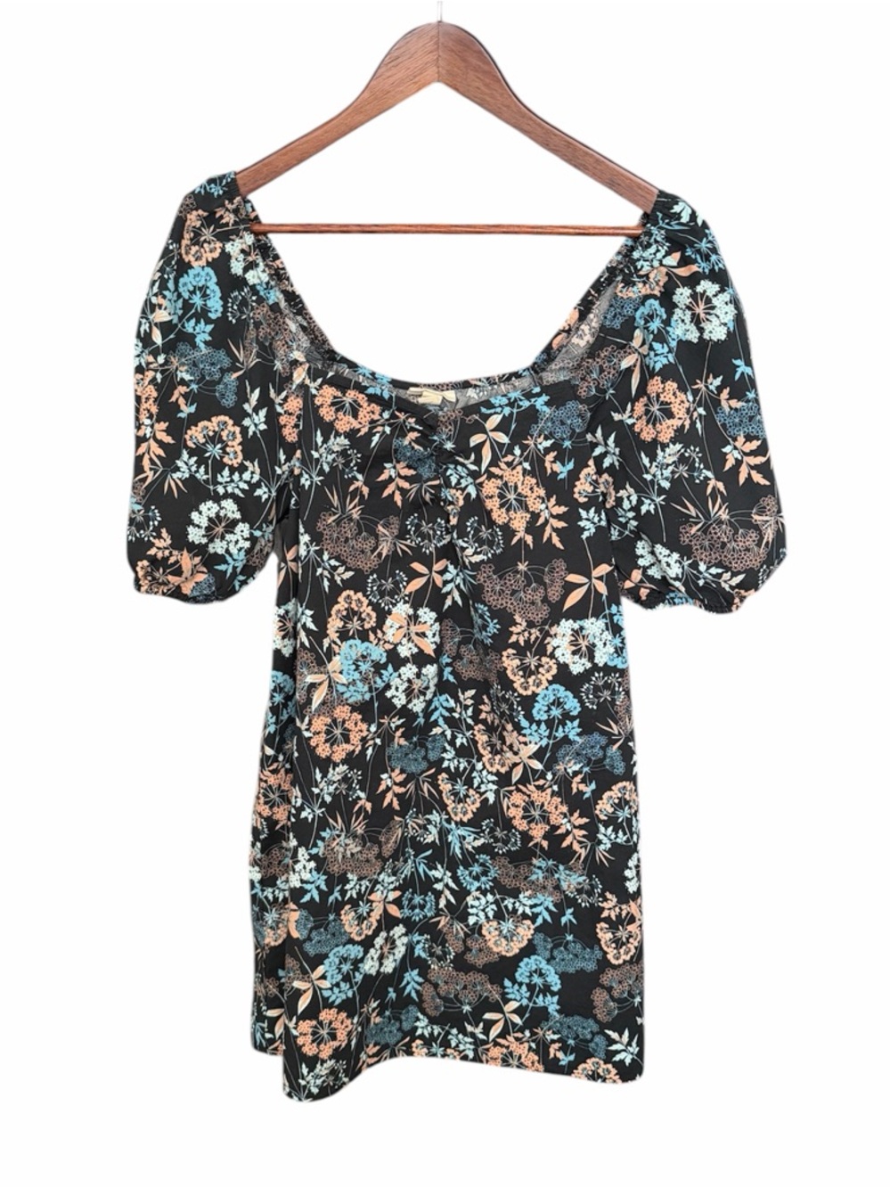 a.n.a. Floral dress puff sleeves size small boho bohemian casual cotton blend